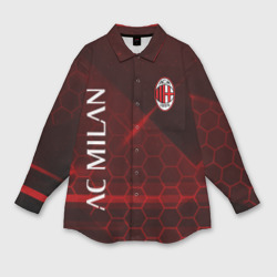 Женская рубашка oversize 3D Ac Milan Соты