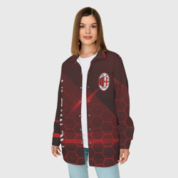 Женская рубашка oversize 3D Ac Milan Соты - фото 2