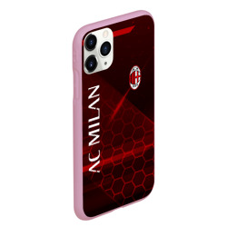 Чехол для iPhone 11 Pro Max матовый Ac Milan Соты - фото 2