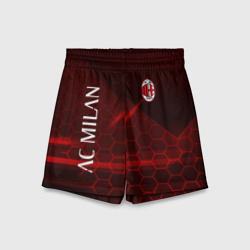 Детские спортивные шорты 3D Ac Milan Соты