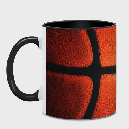 Кружка с полной запечаткой с принтом Баскетбольный мяч текстура, фото на моделе #1