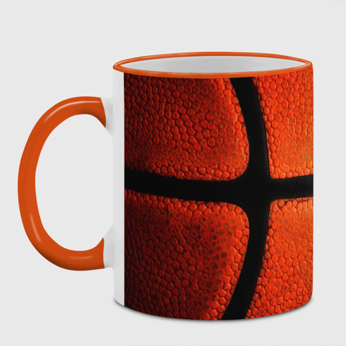 Кружка с полной запечаткой Баскетбольный мяч текстура, цвет Кант оранжевый - фото 2