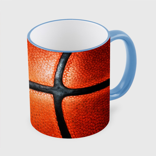 Кружка с полной запечаткой Баскетбольный мяч текстура, цвет Кант небесно-голубой - фото 3