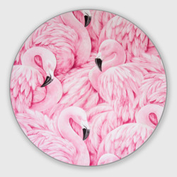 Круглый коврик для мышки Pink Flamingos