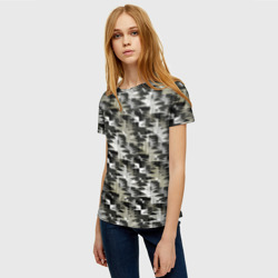 Женская футболка 3D Абстрактный камуфляжный геометрический узор - фото 2