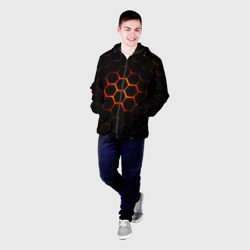 Мужская куртка 3D Раскалённые соты - текстура - фото 2