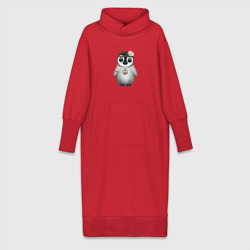 Платье удлиненное хлопок Мир - Пингвин