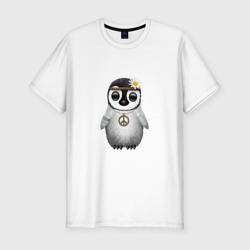 Мужская футболка хлопок Slim Мир - Пингвин