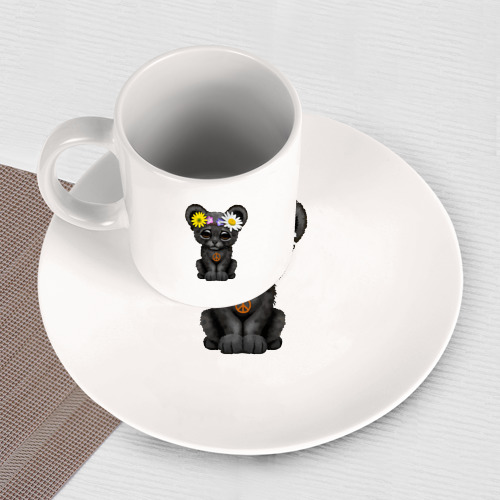 Набор: тарелка + кружка Мир - Пантера - фото 3