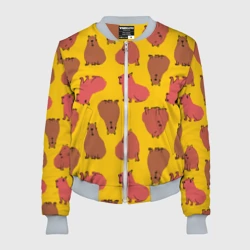 Женский бомбер 3D Паттерн с капибарами