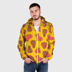 Мужская ветровка 3D Паттерн с капибарами - фото 2