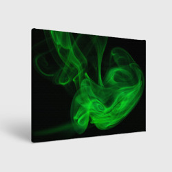 Холст прямоугольный Зелёный абстрактный дым