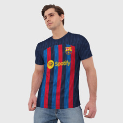 Мужская футболка 3D Барселона форма 2022-2023 - фото 2