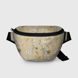 Поясная сумка 3D Нарисованные Цветы Ромашки и Пчёлы