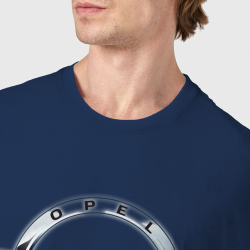 Мужская футболка хлопок Opel classic theme, цвет темно-синий - фото 6