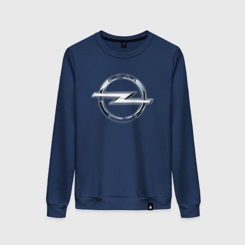 Женский свитшот хлопок Opel classic theme, цвет темно-синий