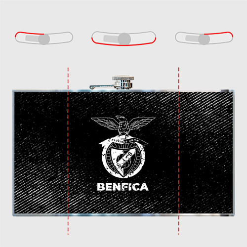 Фляга Benfica с потертостями на темном фоне - фото 5