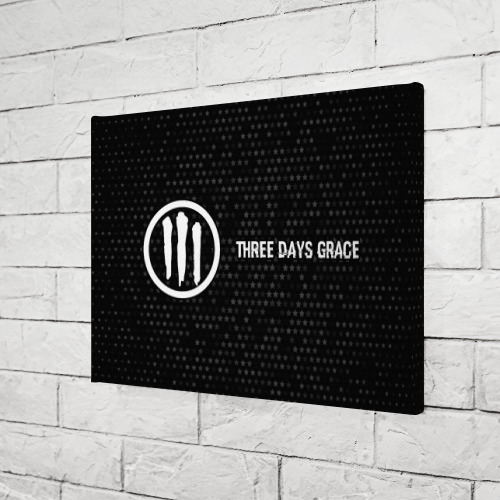 Холст прямоугольный Three Days Grace glitch на темном фоне: надпись и символ, цвет 3D печать - фото 3