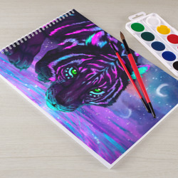 Альбом для рисования Светящийся неоновый тигр - фото 2
