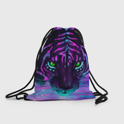 Рюкзак-мешок 3D Светящийся неоновый тигр