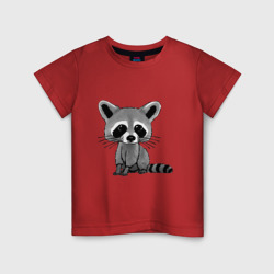 Милый крошка енот – Детская футболка хлопок с принтом купить со скидкой в -20%