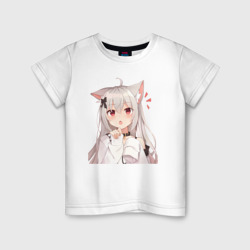 Детская футболка хлопок Неко кошка-девочка