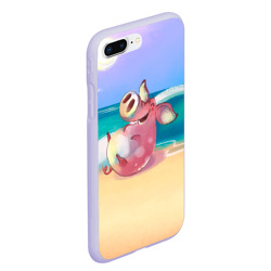 Чехол для iPhone 7Plus/8 Plus матовый Свинка на пляже хохочет - фото 2