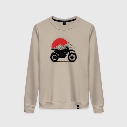 Женский свитшот хлопок Мотоциклы и эндуро, цвет миндальный