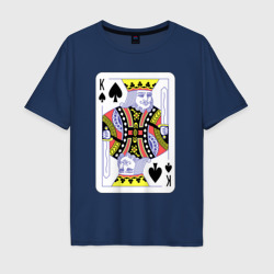 Мужская футболка хлопок Oversize Игральная карта - Король