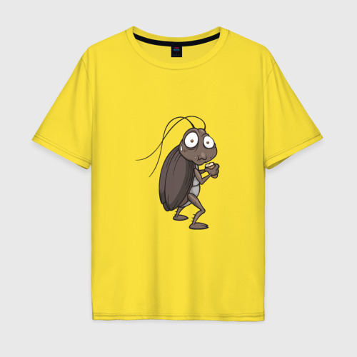 Мужская футболка хлопок Oversize с принтом Голодный Таракашка, вид спереди #2