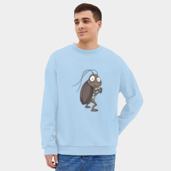 Мужской свитшот oversize без начеса хлопок Голодный Таракашка - фото 2