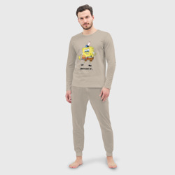 Мужская пижама с лонгсливом хлопок Спанч Боб - вкусно и - фото 2