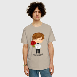 Мужская футболка хлопок Oversize Счастливый Жених - фото 2