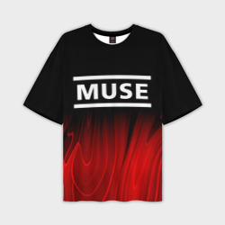 Мужская футболка oversize 3D Muse red plasma