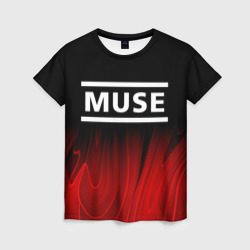 Женская футболка 3D Muse red plasma