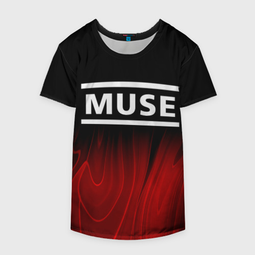 Накидка на куртку 3D Muse red plasma, цвет 3D печать - фото 4