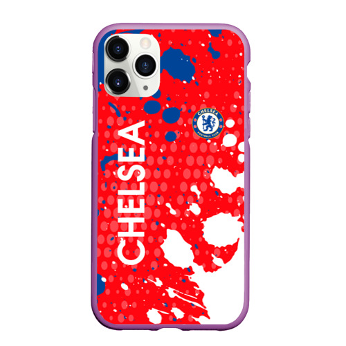 Чехол для iPhone 11 Pro Max матовый Chelsea Краска, цвет фиолетовый