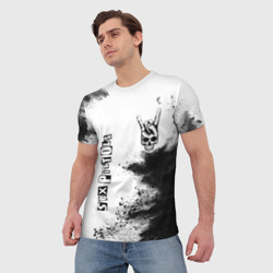 Мужская футболка 3D Sex Pistols и рок символ на светлом фоне - фото 2