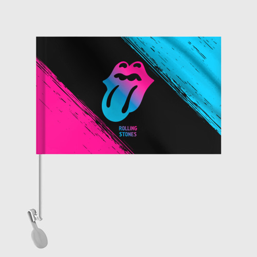Флаг для автомобиля Rolling Stones - neon gradient - фото 2