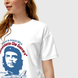 Женская футболка хлопок Oversize Академия ВВС Кубы - фото 2