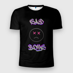 Мужская футболка 3D Slim Sad Boys логотип