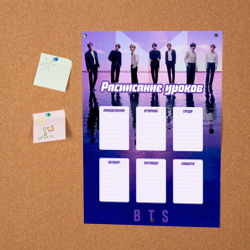 Постер BTS k-pop Расписание уроков - фото 2