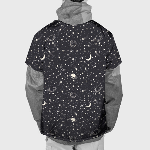 Накидка на куртку 3D Космонавт летит в ракете через звезды, цвет 3D печать - фото 2
