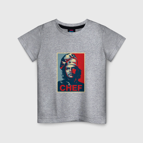Детская футболка хлопок с принтом Шеф Че Гевара, вид спереди #2