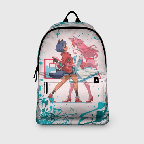 Рюкзак 3D с принтом Назуна и Митиру - Совершенно новое животное, вид сбоку #3