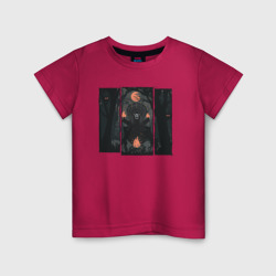 Детская футболка хлопок Оранжевая луна и медведь Шаман