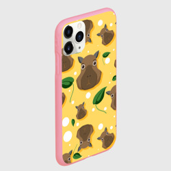 Чехол для iPhone 11 Pro Max матовый Капибары паттерн - фото 2