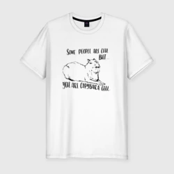 Мужская футболка хлопок Slim Крутая капибара