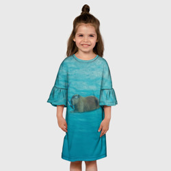 Детское платье 3D Подводный капибару - фото 2