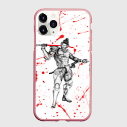 Чехол для iPhone 11 Pro Max матовый Metal gear Rising blood